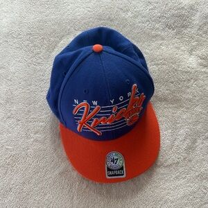 47 Brand New York Knicks Blue and Orange Cap